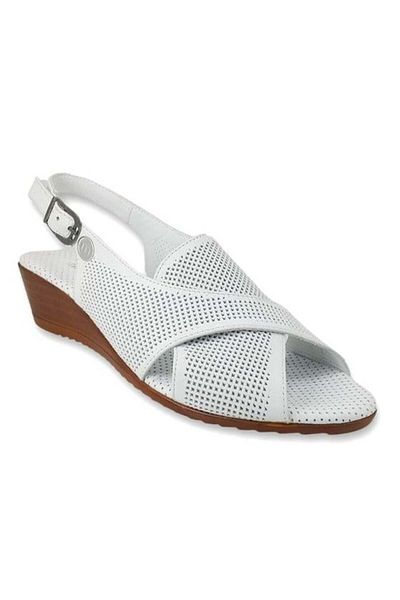 Mammamia 1475 Genuine Leather Daily Women's Sandals-white