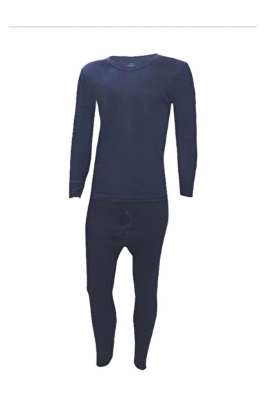 Ceylanoğlu بدلة انترلوك باللون الأزرق الداكن للرجال مقاس L