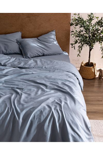 Madame Coco Set cuvertură de pilota Songe Double 100% bumbac - Albastru închis