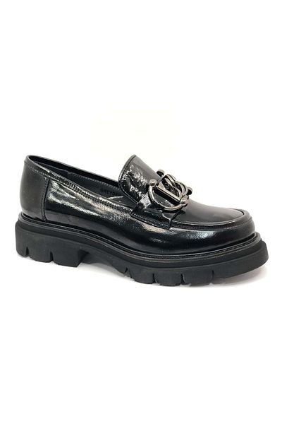 Greyder 72192 Дамски ежедневни оксфордски обувки Zn Urban Leather Comfort, черно-лачени