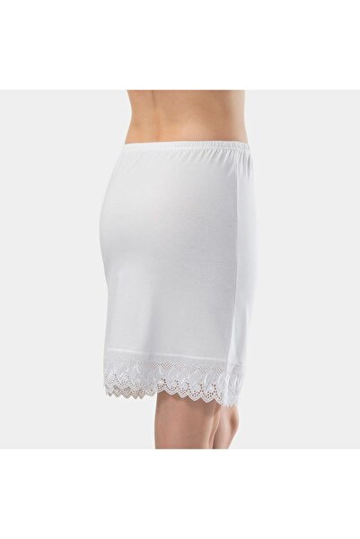 TÜREN 2-Pack, 100% Cotton, Lace Skirt, Women's Combed Cotton Jupon