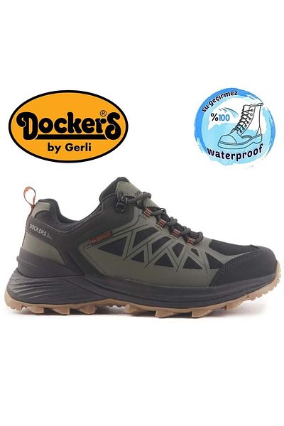Dockers 237520   Ανδρικά αθλητικά παπούτσια Χακί - Αδιάβροχα για εξωτερικούς χώρους