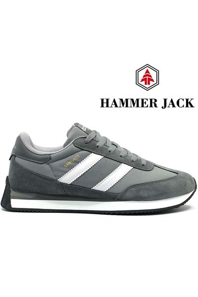 Hammer Jack Santiago 101-24985-M Pantofi din piele - Pantofi sport gri pentru bărbați