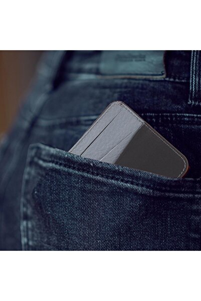 gio&mi Θήκη για κάρτες από γνήσιο δέρμα Boris Black Grey