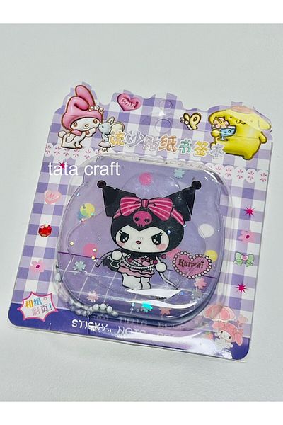 TATA CRAFT Sanrio Kuromi Mini Notebook Water Bound Mini Notepad Sticky Note Book