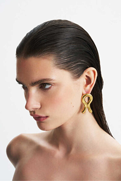 Mon Reve Epsilon Altın Kaplama Iğneli Küpe