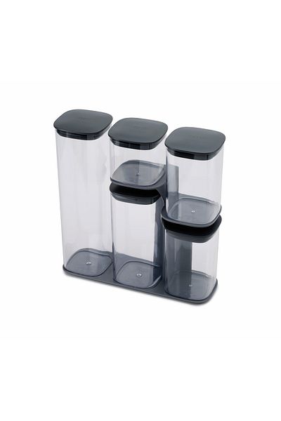 Joseph Joseph Podium Storage Jar Set 5 pieces with Stand