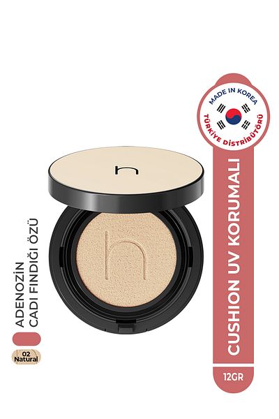 HAMEL Long Lasting, Natural Finish Korean Zero Fit Cushion Foundation Spf50 Pa Sunscreen 12g Natural