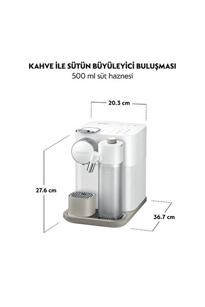 Nespresso F541 Gran Latissima Süt Çözümlü Espresso Kahve Makinesi,Beyaz
