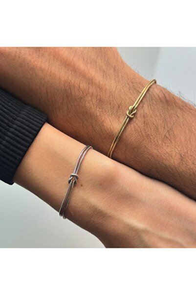 carrot silver 925 Ayar Gümüş Gönül Bağı Çift Bileklik