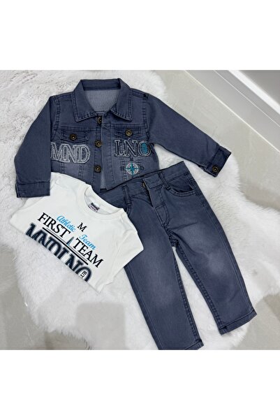 MANDALİNO BABY Erkek Kot Ceketli Takım Bebek Ve Çocuk Giyim Bayramlar Ve Özel...