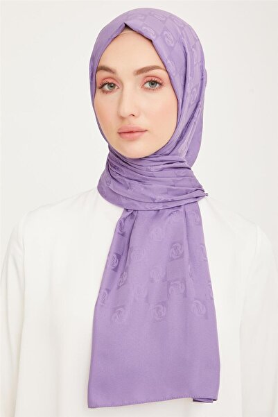 Armine Șal Trend Life Jacquard Purple A Logo Checker Pattern 21085