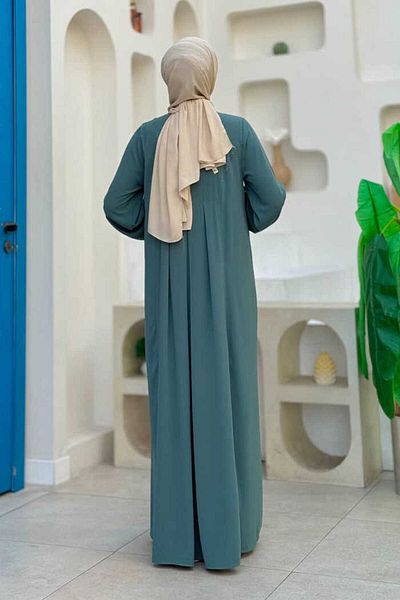 Bym Fashion Φόρεμα με λεπτομέρεια με κουμπιά Mint 6028 Model