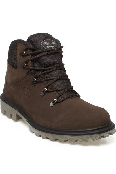 Scooter 7101 Daily Waterproof Men's Boots-brown Nubuck