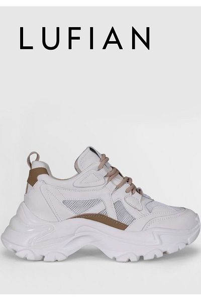 Lufian λουλούδι 121230015   Unisex Μπεζ Παπούτσια Sneaker