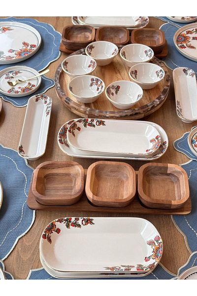 ROSSEV Lorena 66 Piece Breakfast Set - for 6 People