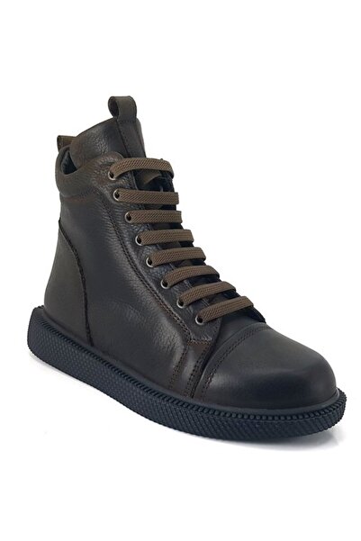 Mammamia 4400 Hakiki Deri Günlük Kadın Bot-Kahverengi Nubuk