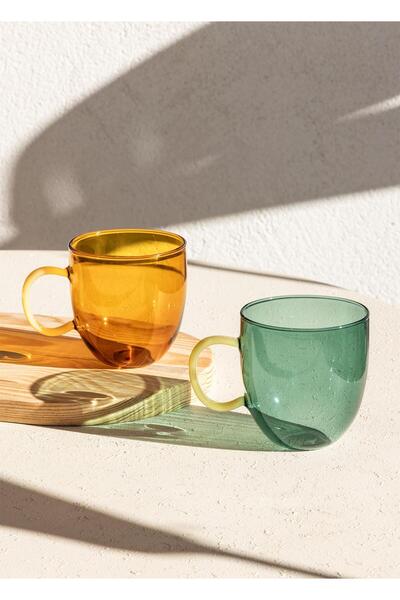 The Mia Borosilicate Glass Mug Green 450 ml Brd0134