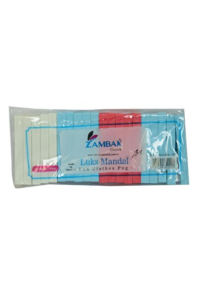 Zambak أوتاد ملابس بلاستيكية فاخرة ملونة 20 قطعة Kod103