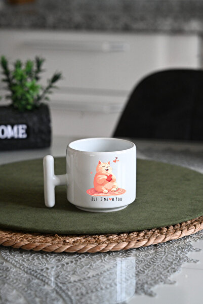 IVART But I Meow You-Cat-Cat- Printed Porcelain Mug with Handle-Cup-New Year-Gift