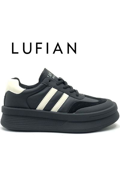 Lufian 122230019 Christina Sneaker Unisex Δερμάτινα Αθλητικά Παπούτσια Μαύρα