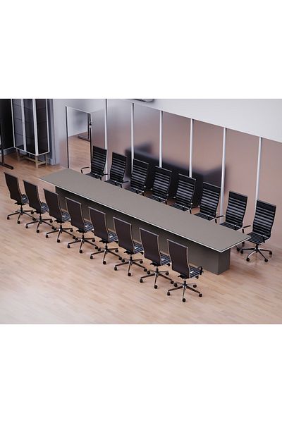 Mahmayi Simplistic Conference Table for Office, Meeting Table, Room Table-Anthracite Linen, 600CM