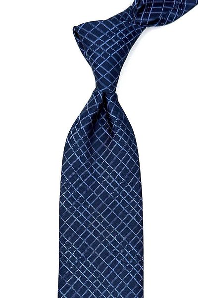 Kravatkolik Navy Blue Square Pattern Handkerchief Classic Tie Kk12593