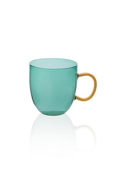 The Mia Borosilicate Glass Mug Green 450 ml Brd0134