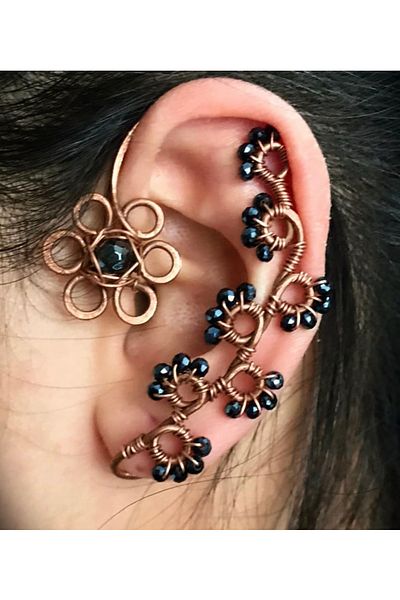 MODA Ear Wrap Copper Wire Wrap Earrings