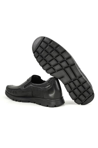 Forelli Pantofi casual pentru bărbați Helmut din piele naturală ortopedică confortabilă, negri