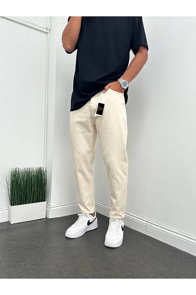 oraystore Κρεμ παντελόνι Boyfriend