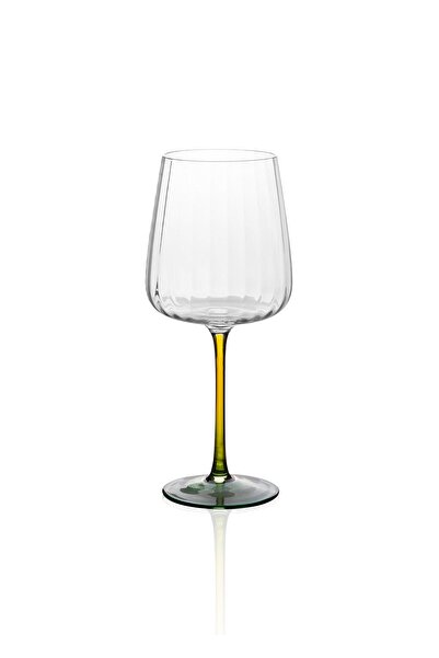 The Mia Şarap Kadehi Sarı Yeşil 600 ml