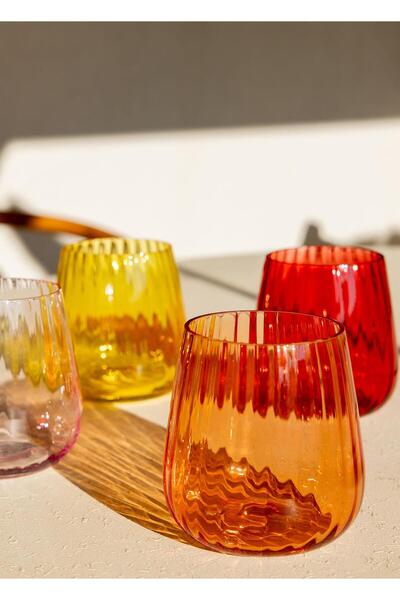 The Mia Glass Water Glass Orange 450 ml Brd0127