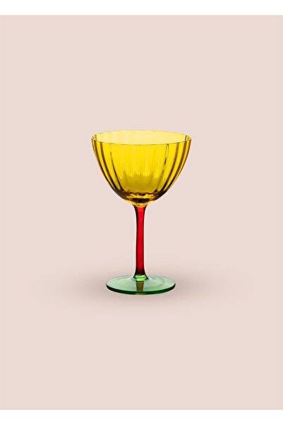 The Mia Yellow 240 ml Glass Ice Cream Bowl for Feet