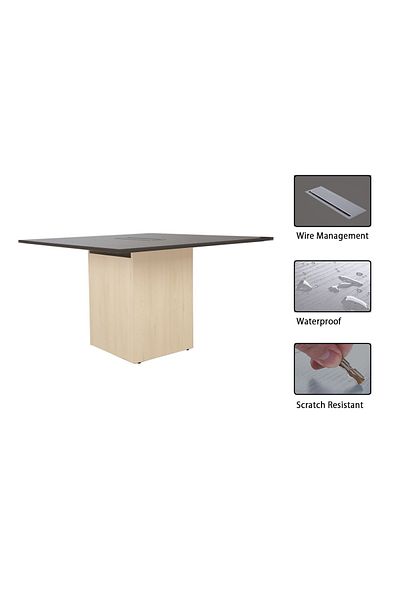 Mahmayi Project 7 Rec 480 16 Square Modular Conference Office Table With Aluminium Centre Cable Walnut