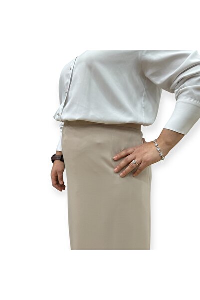 Genel Markalar Düz Arkası Pile Detaylı Kalem Etek