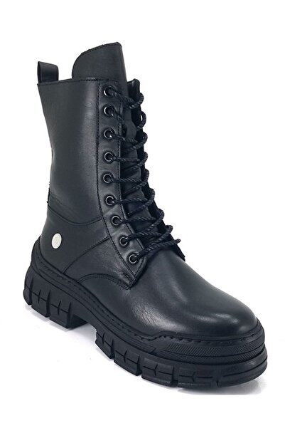 Mammamia 1290 Натуральна шкіра Щоденні жіночі черевики - чорні