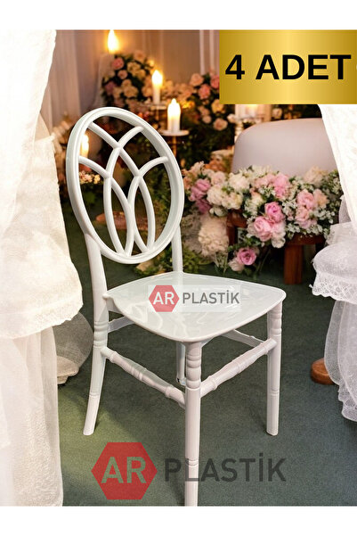 AR PLASTİK Mutfak Sandalyesi 4 ADET, Karmen Sandalye, Balkon Sandalyesi, Bahç...