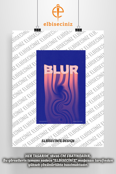 VİZYON İKRA طباعة نسيج DTF متميزة تحت عنوان "BLUR". يمكن لصقه بسهولة بالكي