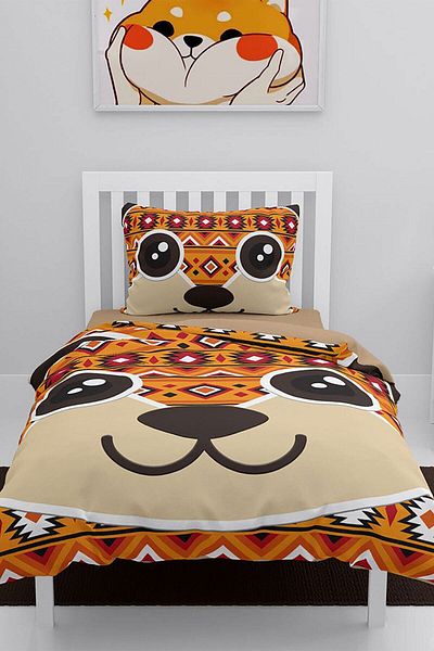 MonoHome Alvin 3D Cotton Satin Kids Duvet Cover Set