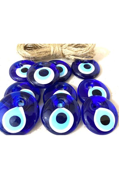 312 KONSEPT 100 قطعة من خرزات عين الشر الزجاجية المزخرفة مقاس 4 سم و10 أمتارس...