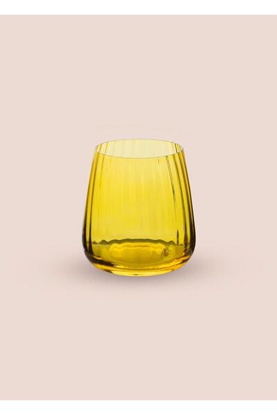 The Mia Glass Water Glass Yellow 450 ml Brd0129
