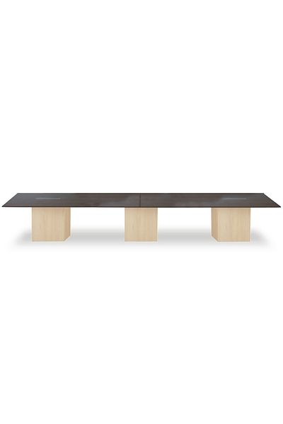 Mahmayi Projekt 7 Rec 360 12 Seater Square Modular Conference Table Walnut