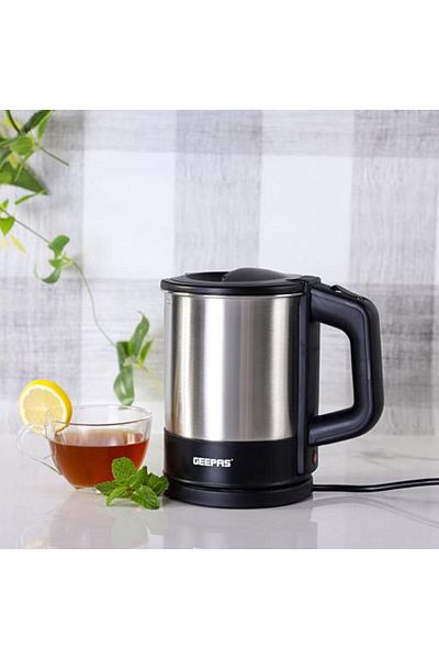 Geepas 1350W Travel Electric Kettle - Boil-Dry & Overheat Protection / 1.0L