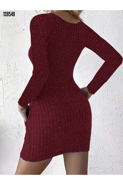 Kokosh moda Rochie de damă cu decolteu în U cu mânecă lungă, cu camisole
