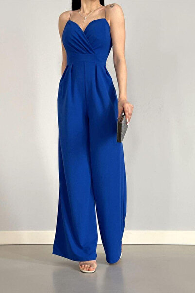 DÖPİYES İp Askılı Likralı Bol Paça Tulum