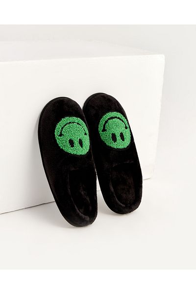 Chirpy Yubi - Women's House Slippers with Smiling Face Emoji