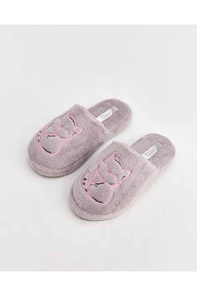 Chirpy Seangatto Cat Patterned Women's Slippers