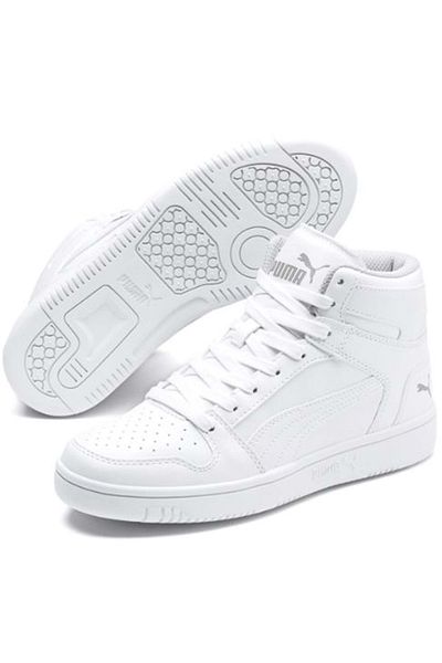 Puma Rebound Lay up Sl Jr Mid 370486-02 Sneakers High Top Unisex Sports Shoes White