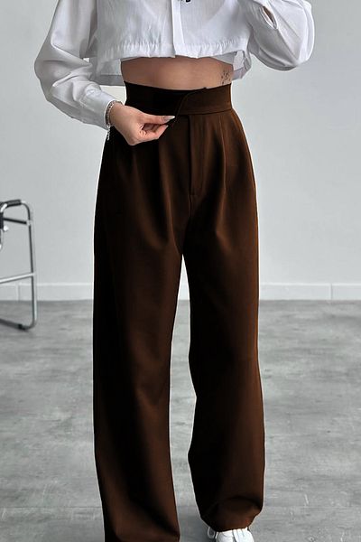COMBİNE MİCHAİL Women's Lycra Velcro Closure Palazzo Pants